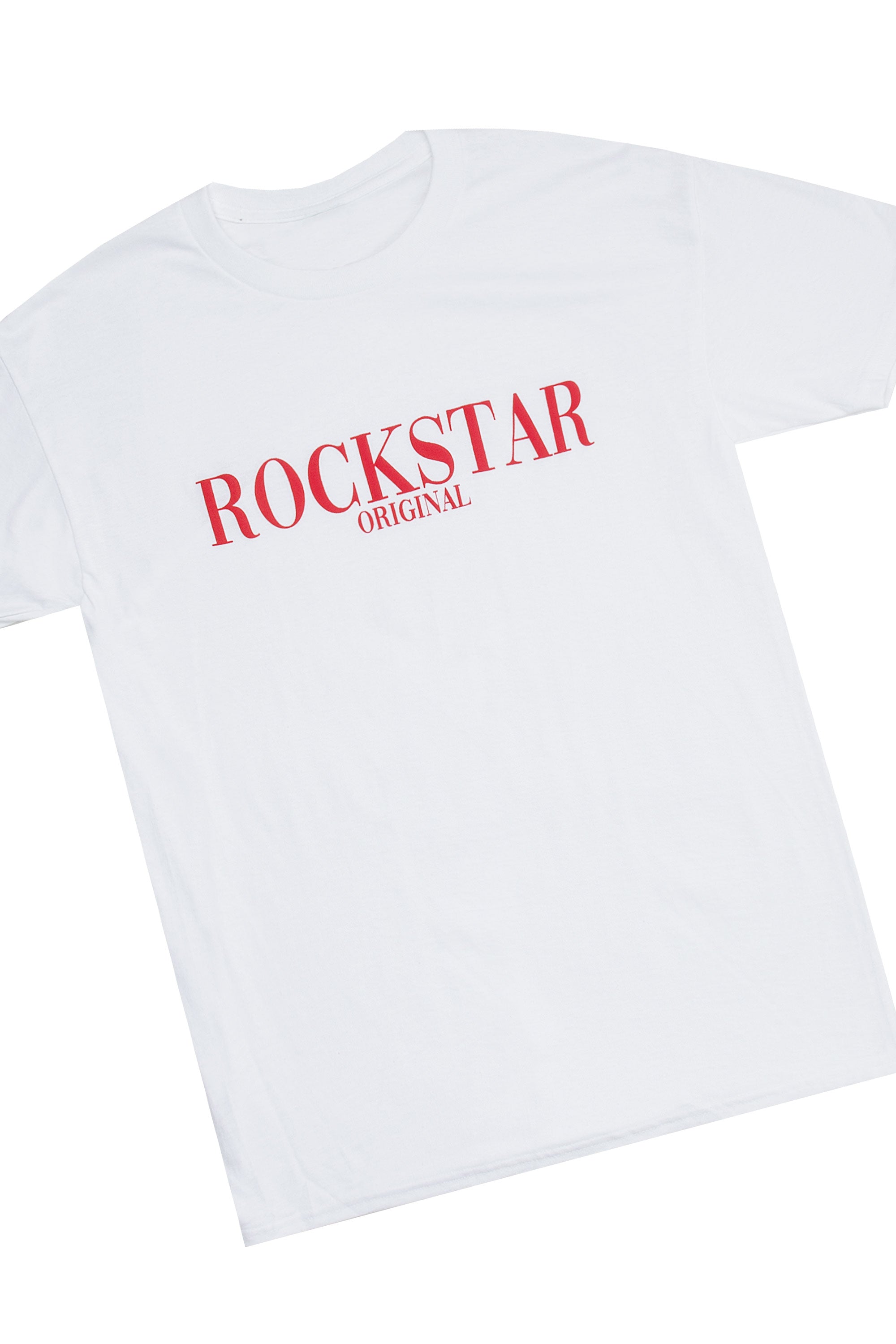 Octavio White/Red Basic T-Shirt Short Set