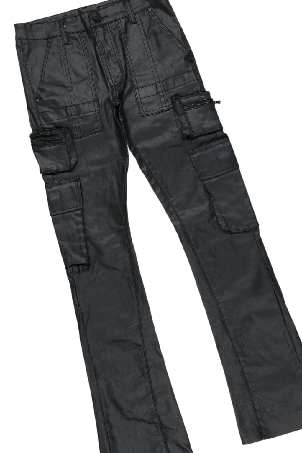 Octavio Black T-Shirt & Ritz Stacked Flare Jean Bundle