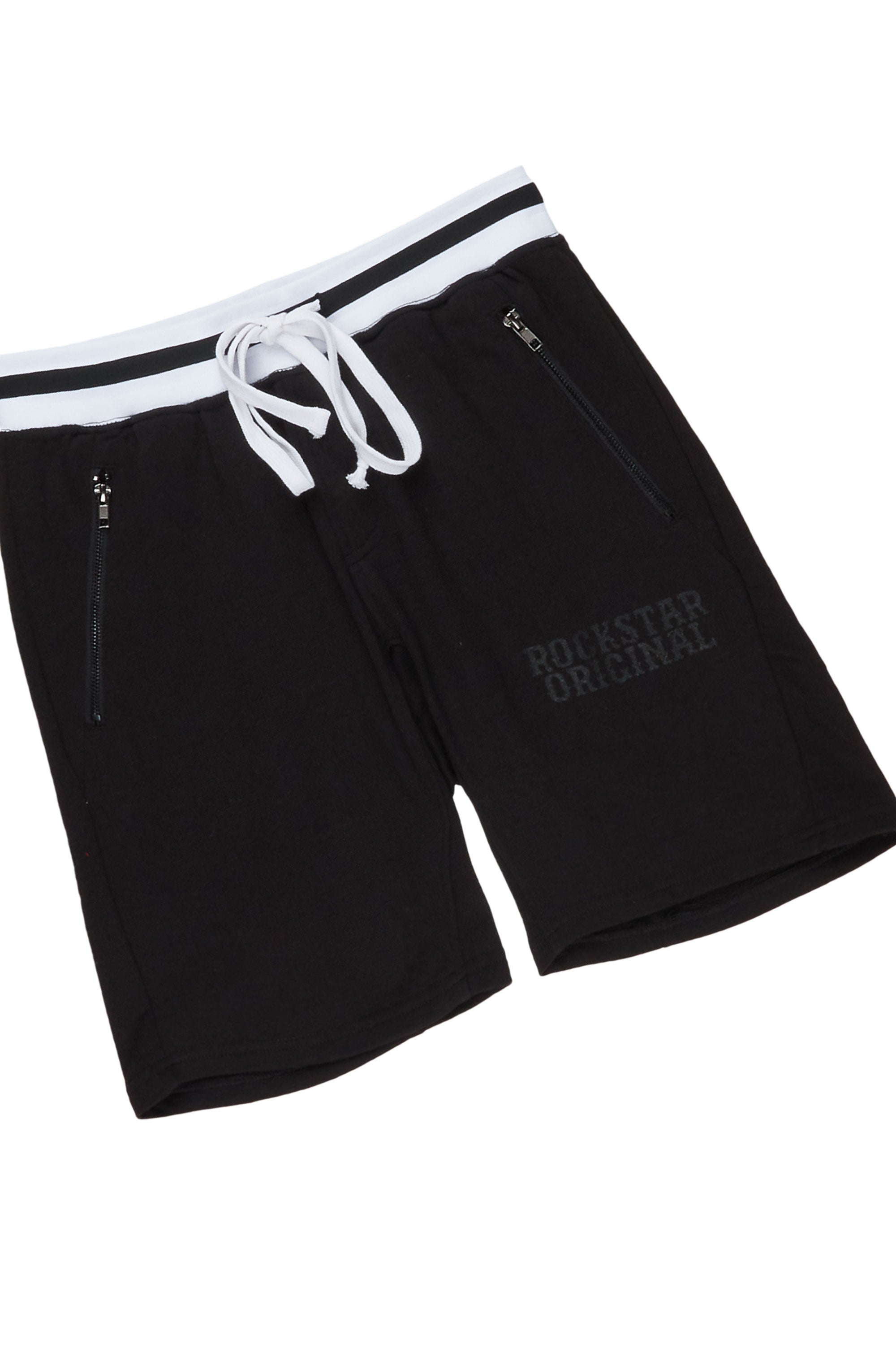 Osman Black Graphic T-Shirt Short Set