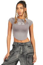 Kaisyna Grey Crop T-Shirt