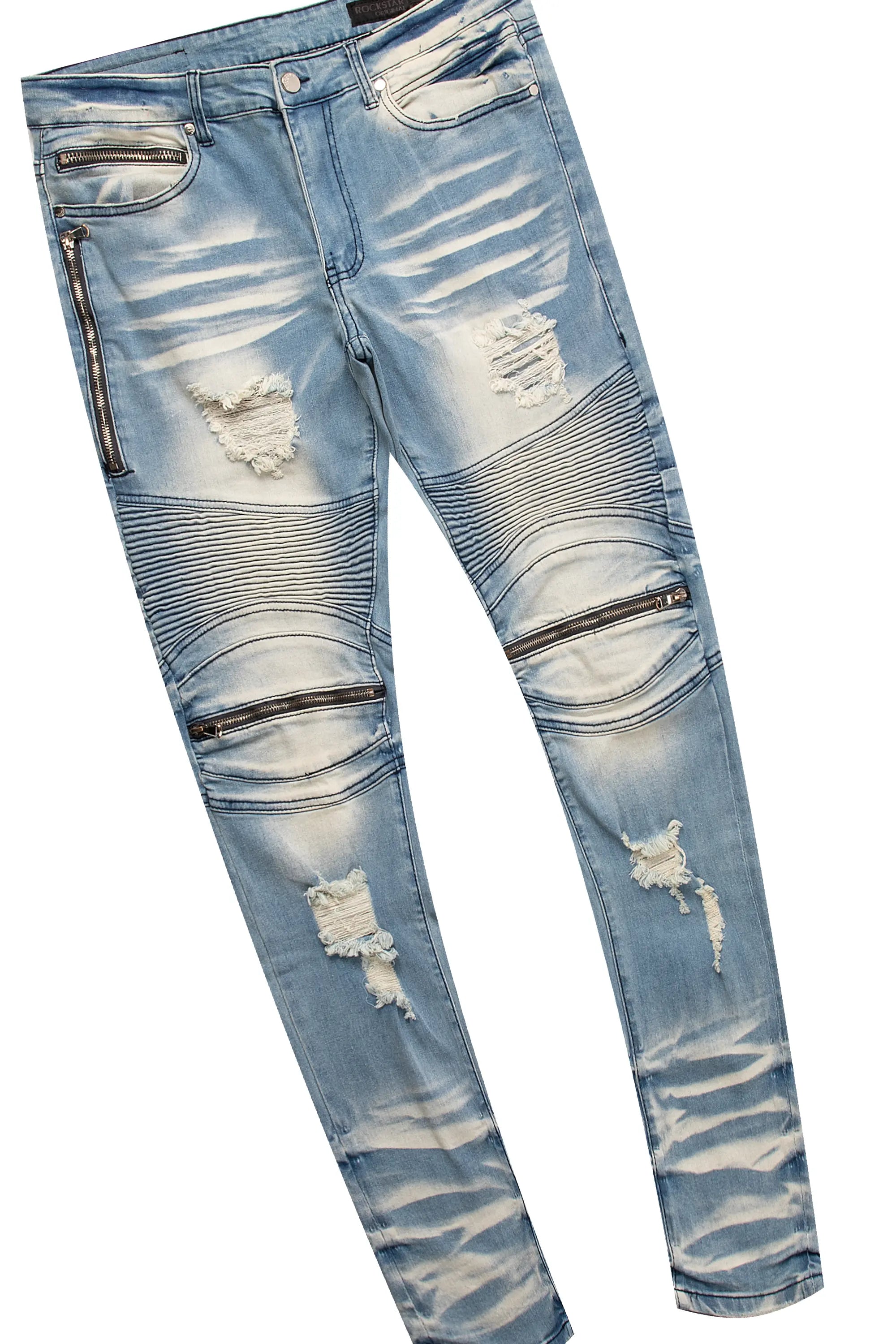 Palmer White T-Shirt & BK Biker Jean Bundle