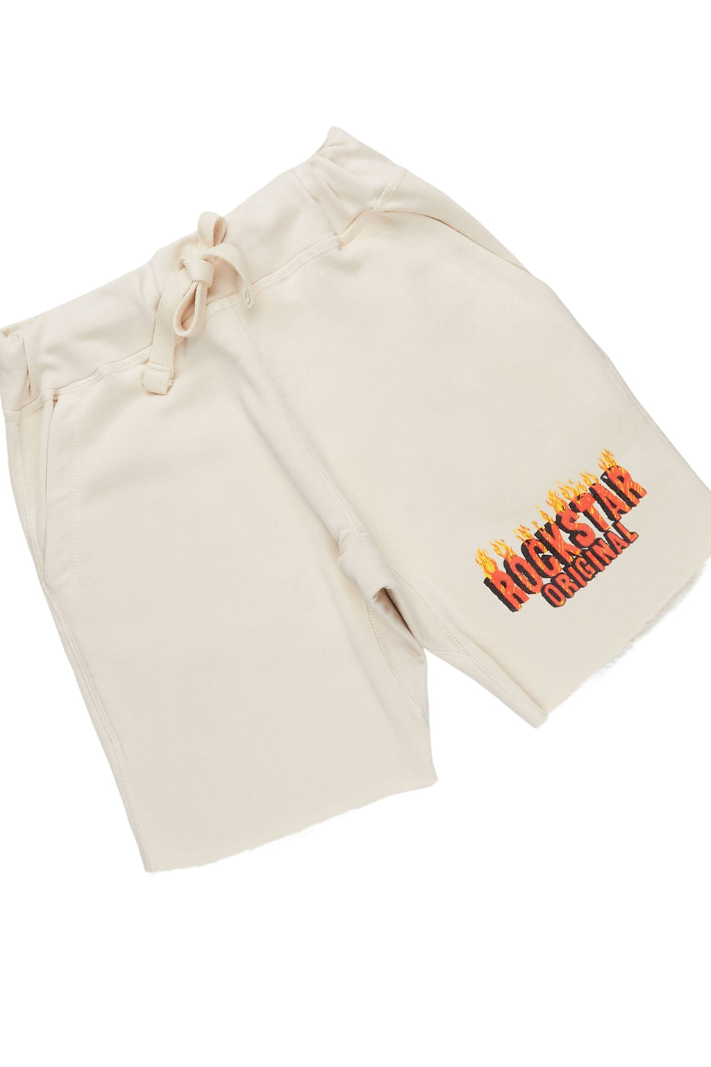 Peele White/Beige Graphic T-Shirt/ Short Set