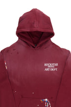 Rockstar Art Dist. Burgundy Graphic Hoodie