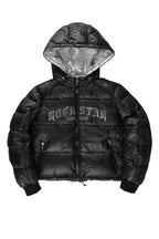 Rose Black Puffer Jacket
