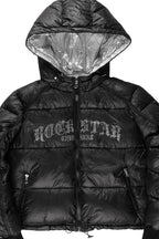 Rose Black Puffer Jacket