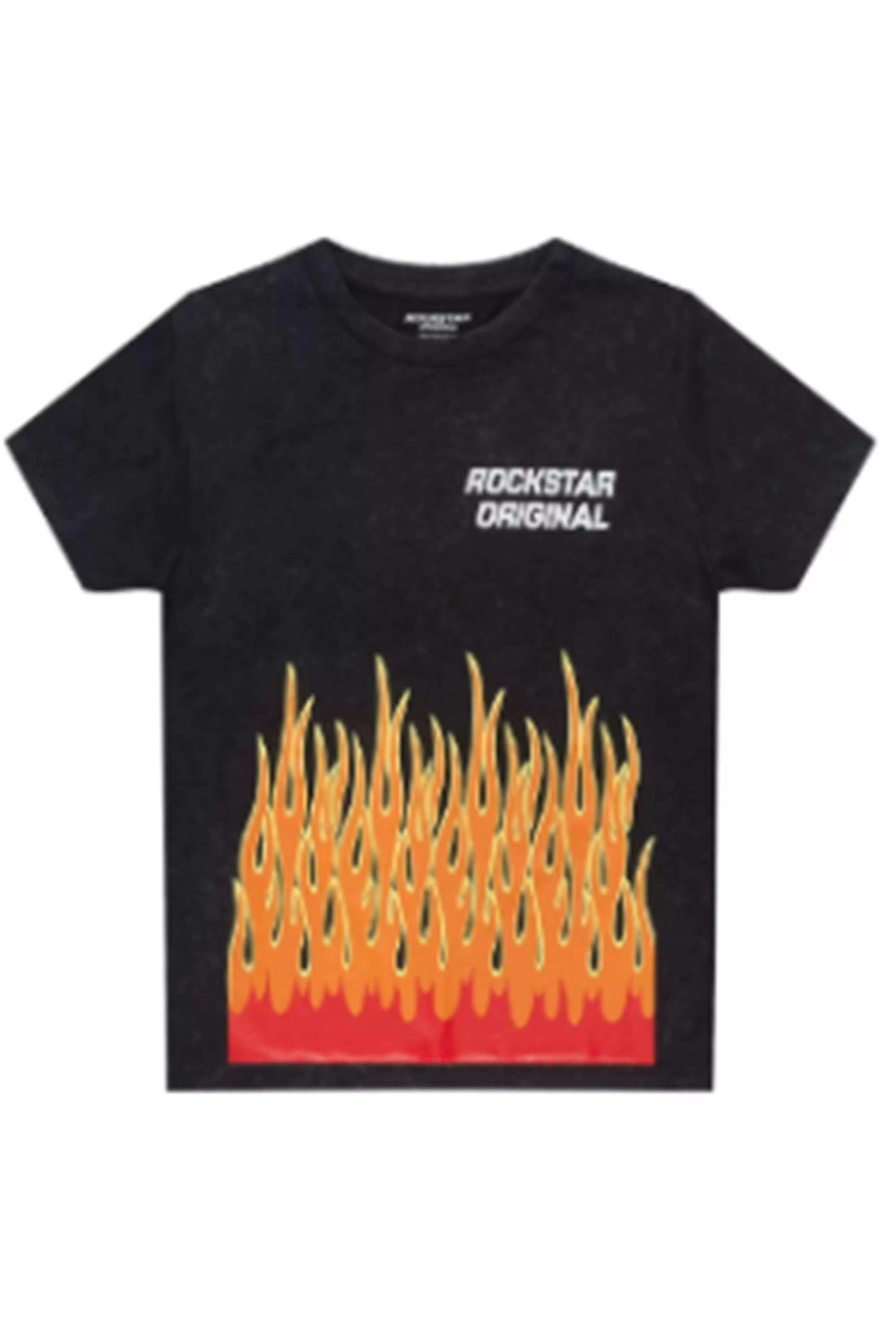 Boys Roeland Black/Red Graphic T-Shirt