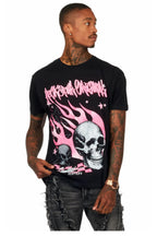 Anesso Black Graphic T-Shirt