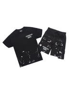 Raffer Black/White T-Shirt Cargo Shorts Set