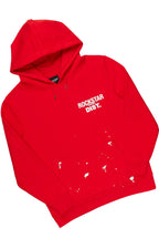 Raffer Red Hoodie/Stacked Flare Pant Set