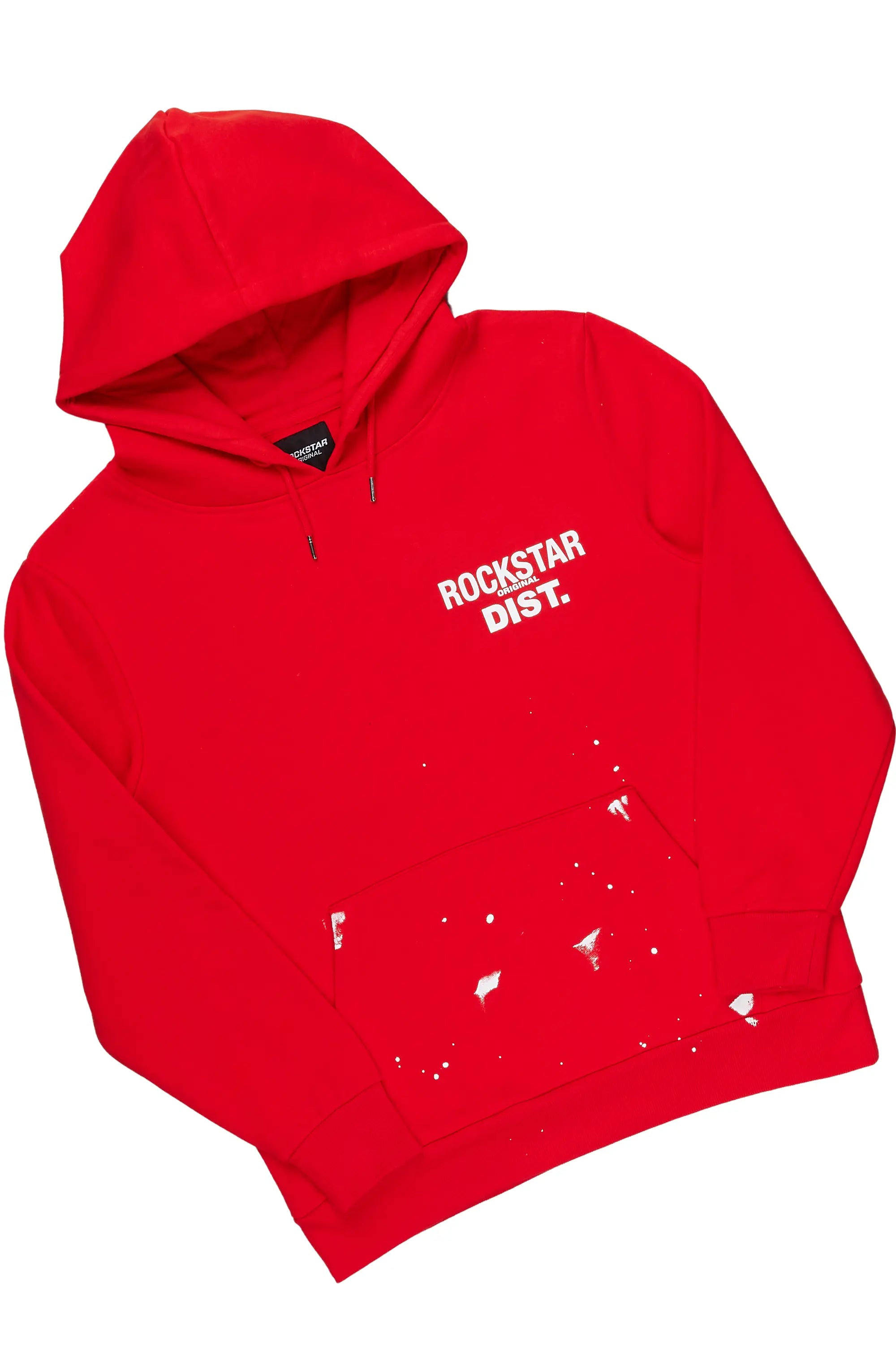 Raffer Red Hoodie/Stacked Flare Pant Set