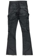 Ritz Black Coated Stacked Flare Jean