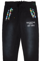 Rockstar Art Dist. Black Trackpant