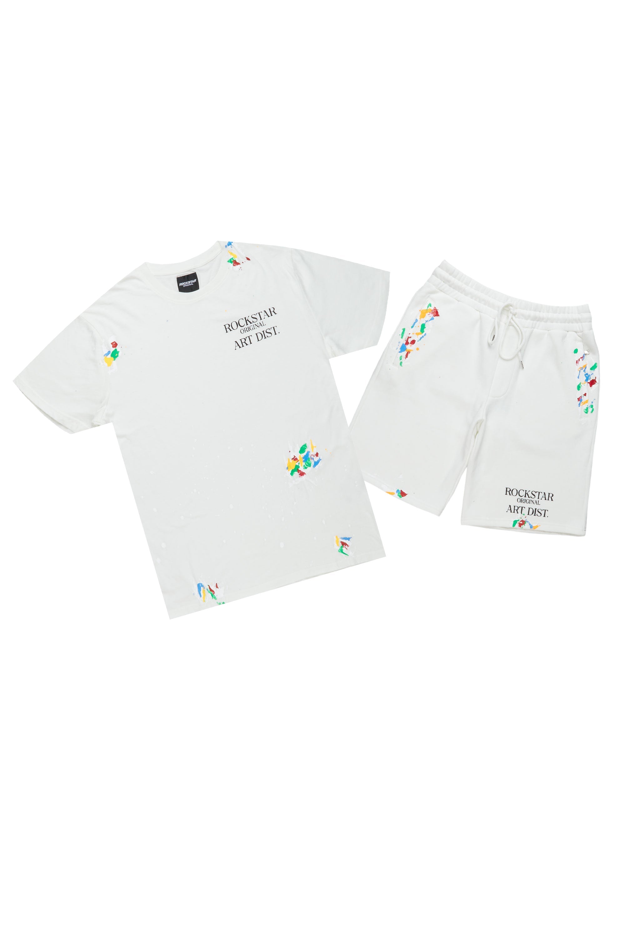 Rockstar Art Dist. Stone T-Shirt Short Set