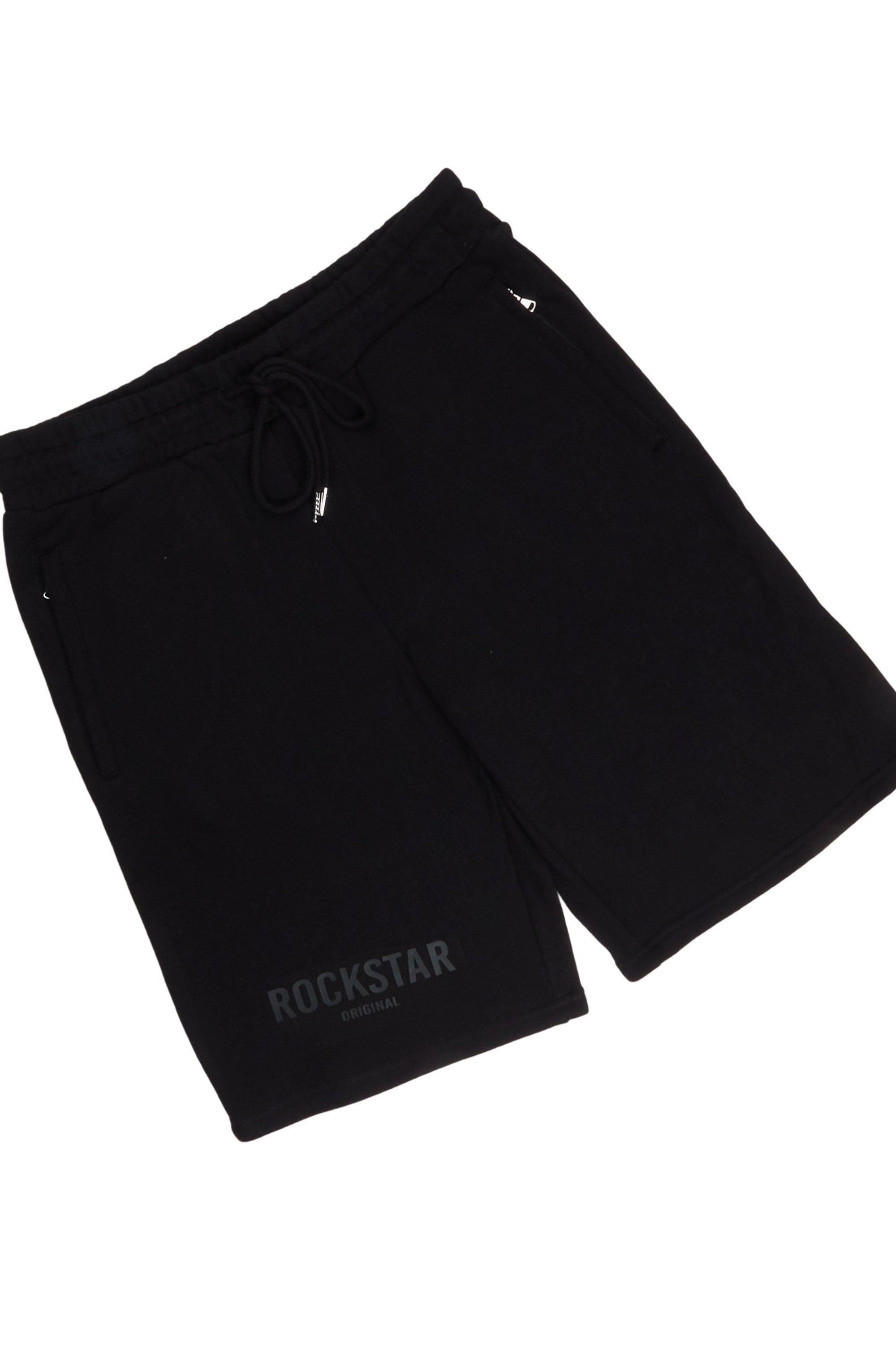 Rockstar Casey Black T-Shirt/Short Set