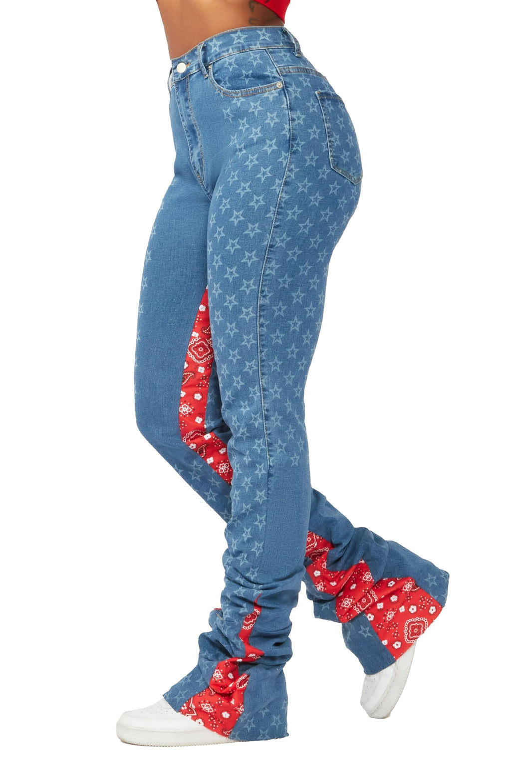 Chasing Stars Med. Wash Super Stacked Jean