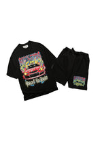 Donovac Black Graphic Short Set