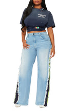 Flex Game Light Wash Wide Leg Jean