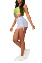 Good Times Roll Lavender Fringe Denim Short