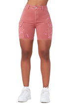 Natalia Rose Cargo Denim Short