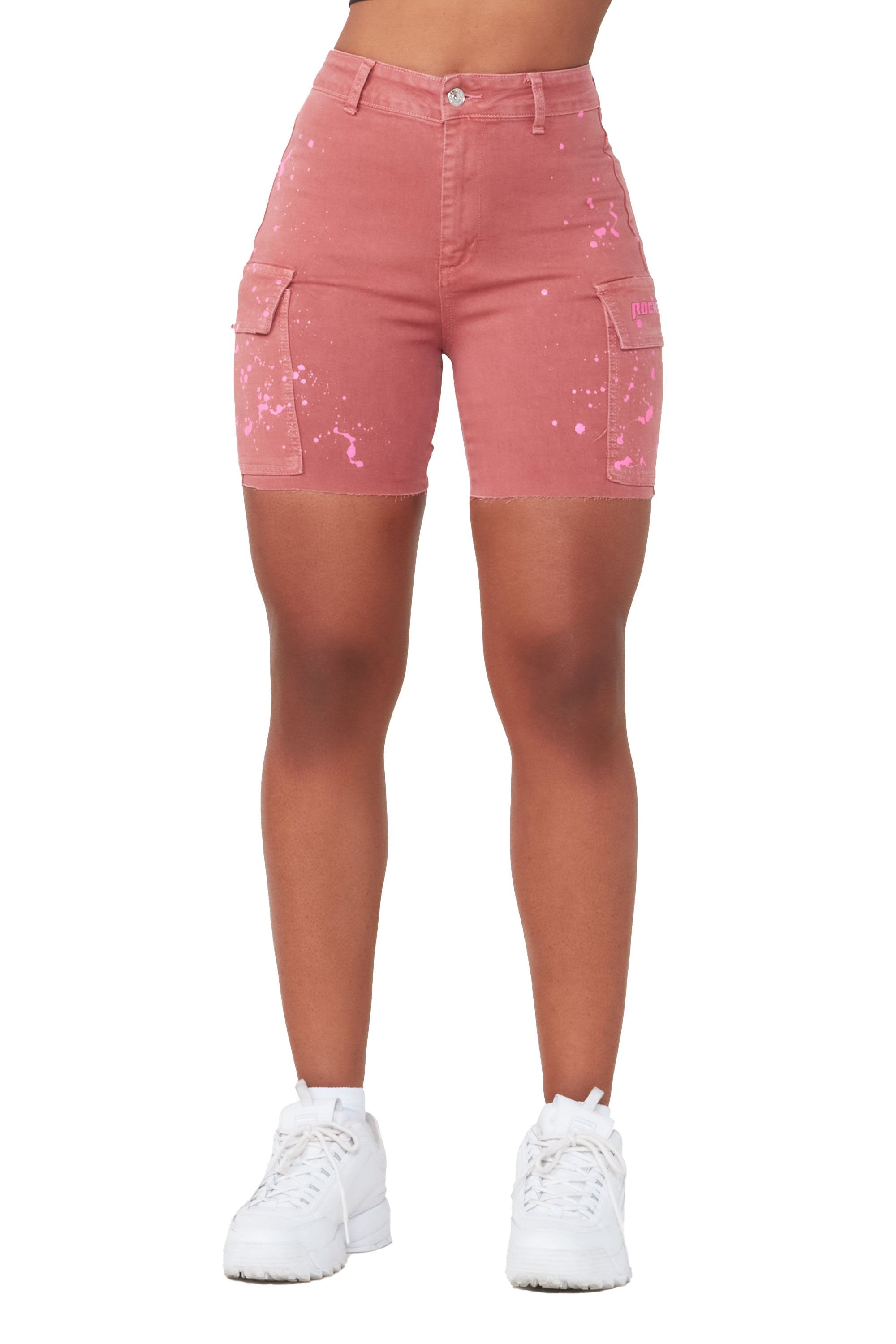 Natalia Rose Cargo Denim Short