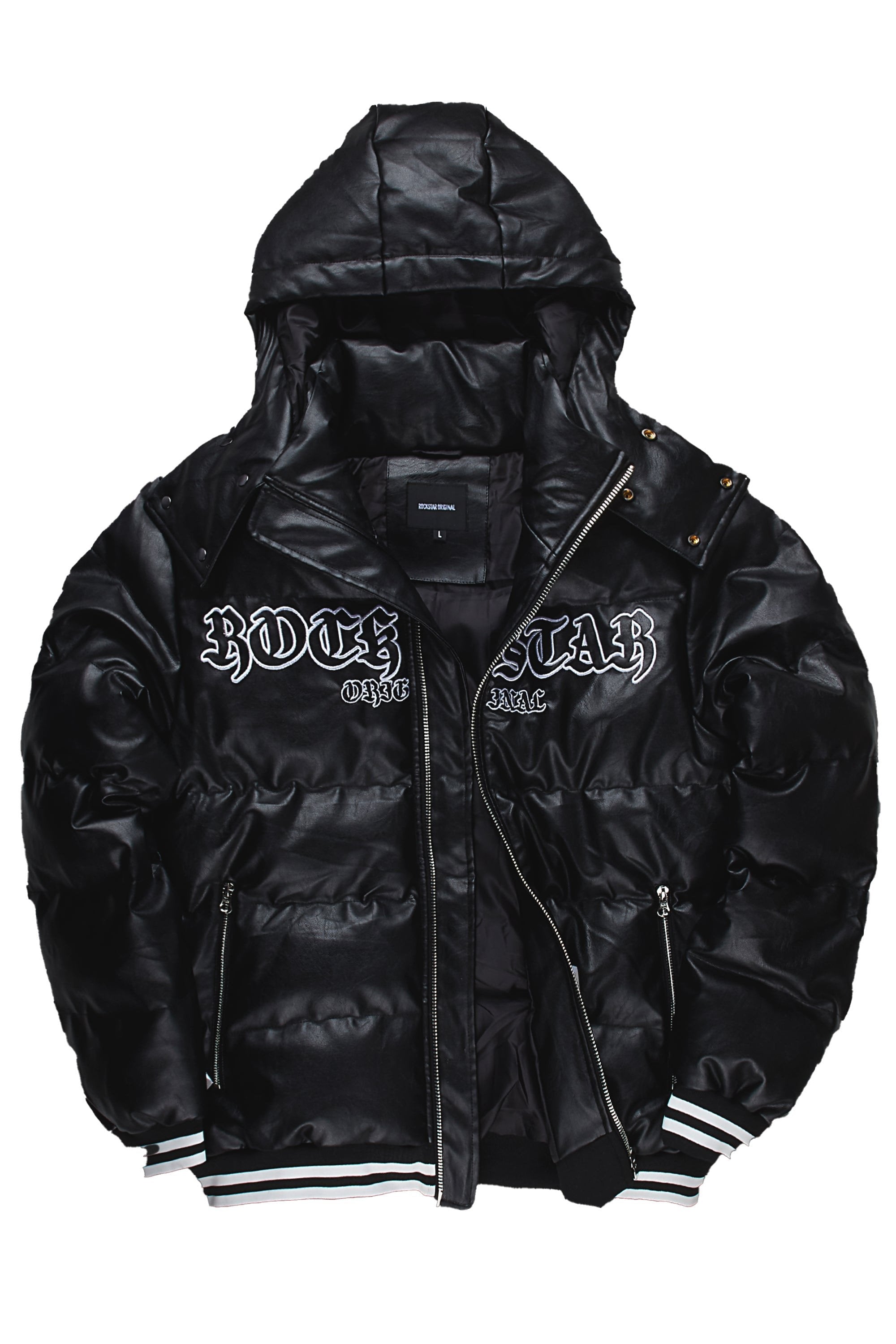 Sir Black Graphic Puffer Jacket