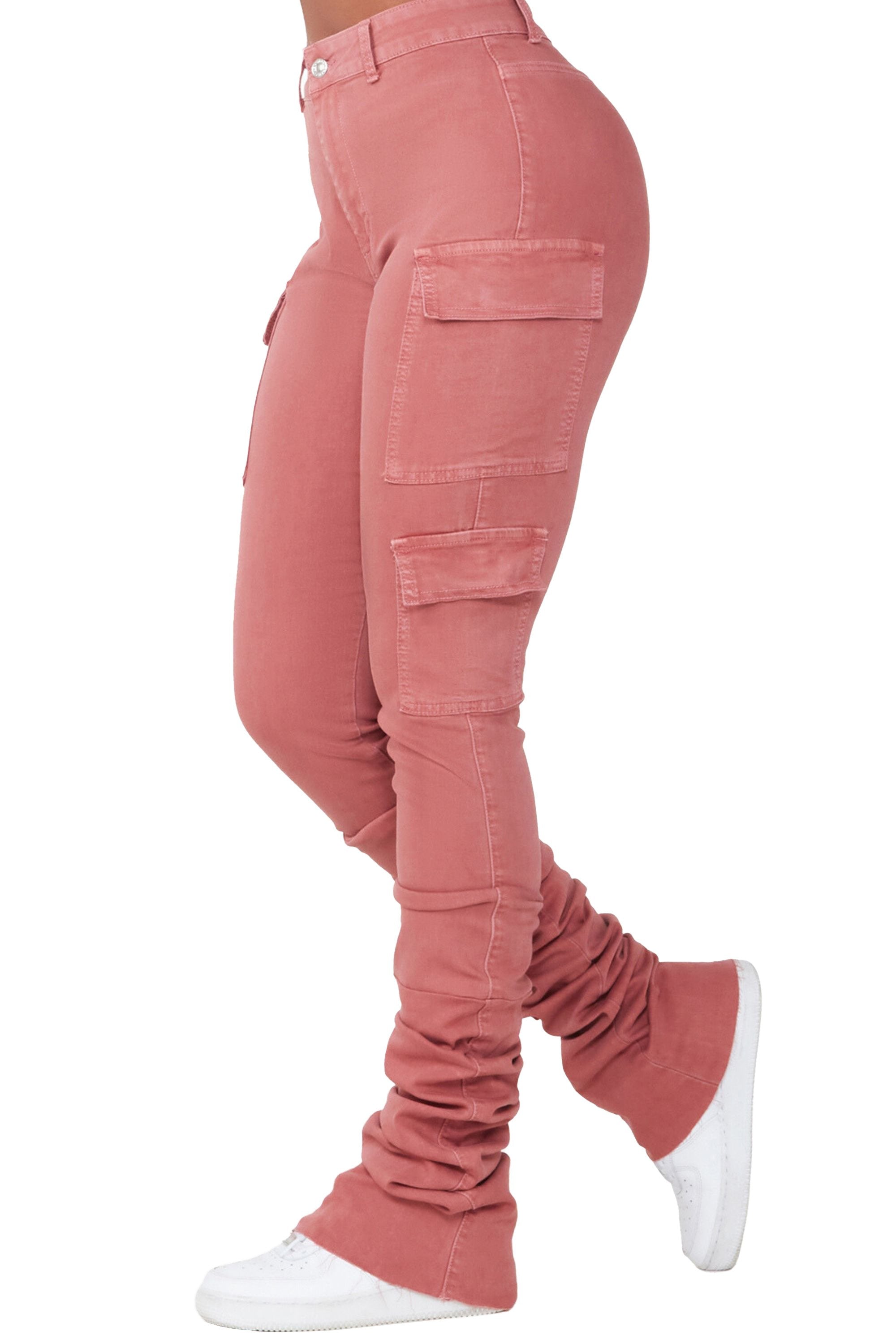 Vixen Rose Cargo Super Stacked Jean