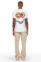 Rockstar Art Dist Tan Stacked Flare Pants