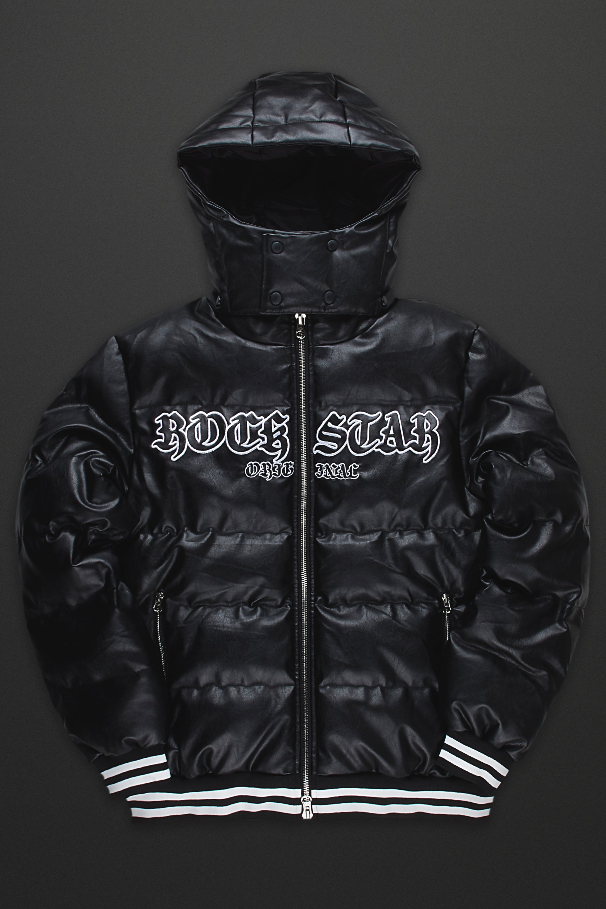 Sir Black Graphic Puffer Jacket
