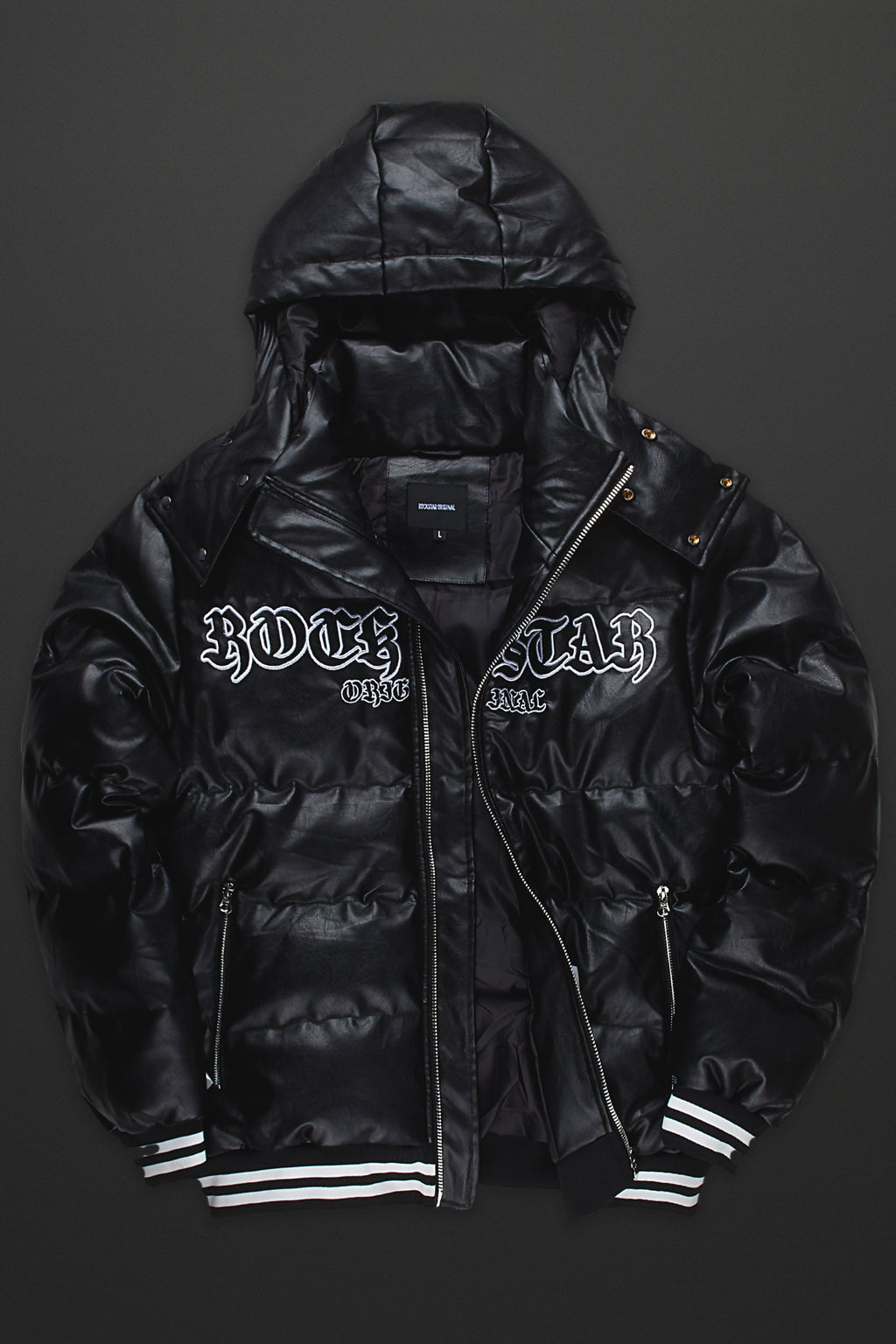 Sir Black Graphic Puffer Jacket