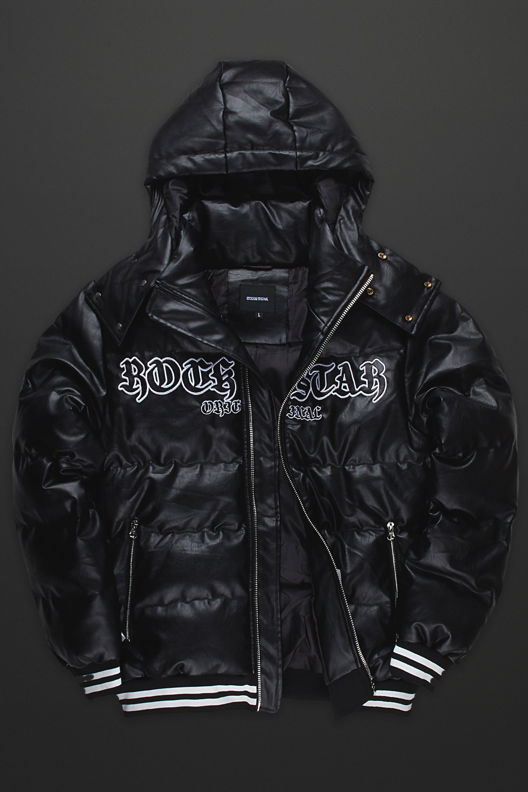 Sir Black Graphic Puffer Jacket