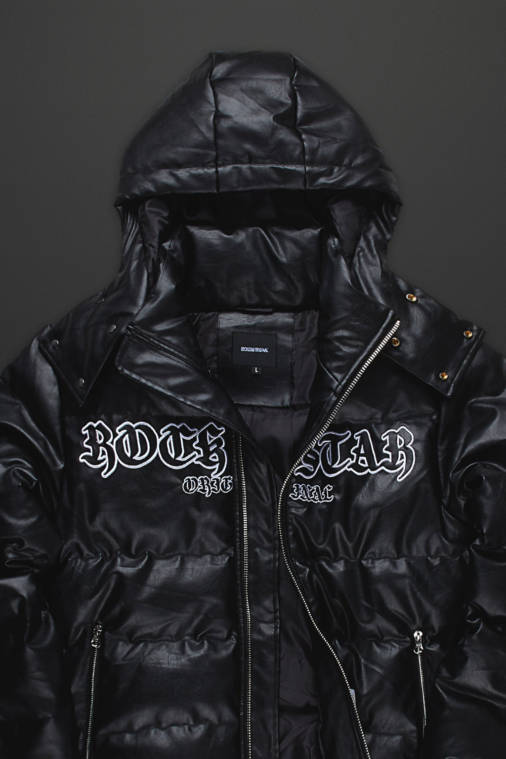 Sir Black Graphic Puffer Jacket