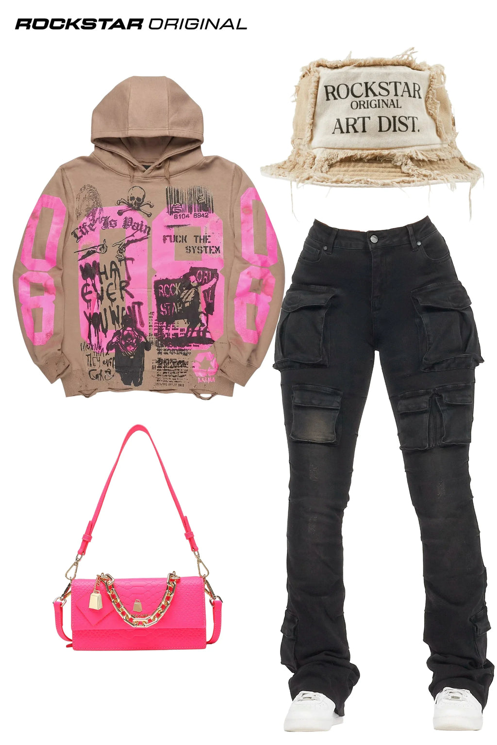 Chabria Black Stacked Flare Jean