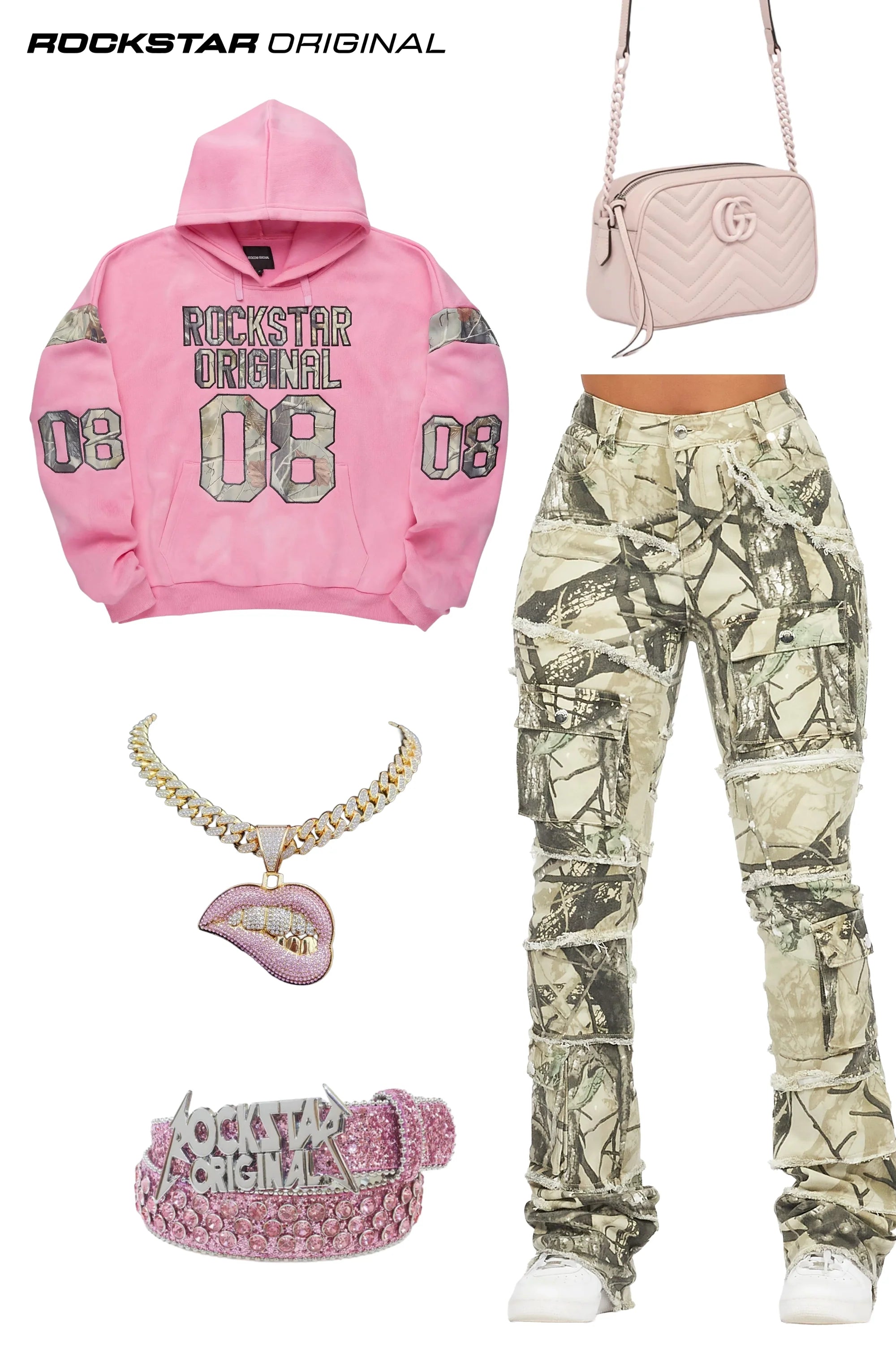 Atiya Pink Oversized Hoodie