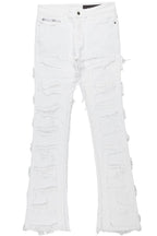 Shake White Stacked Flare Jean