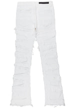 Shake White Stacked Flare Jean