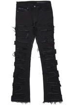 Shake Black Stacked Flare Jean