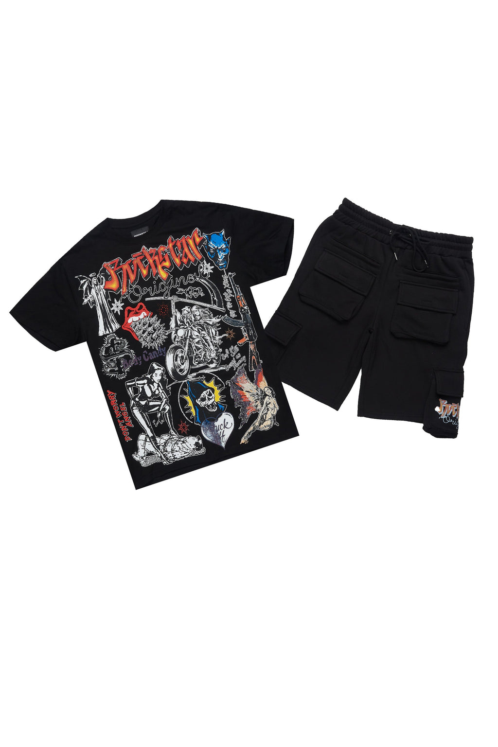 Shoota Black/Red Short Set