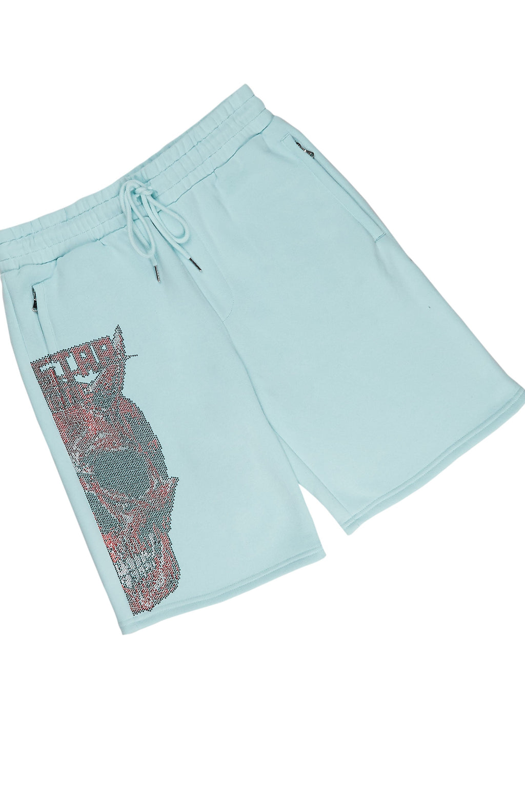 Sincere Aqua Graphic T-Shirt Short Set