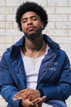 Briggs Navy Graphic Puffer