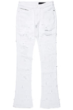 StarLane White Stacked Flare Jean