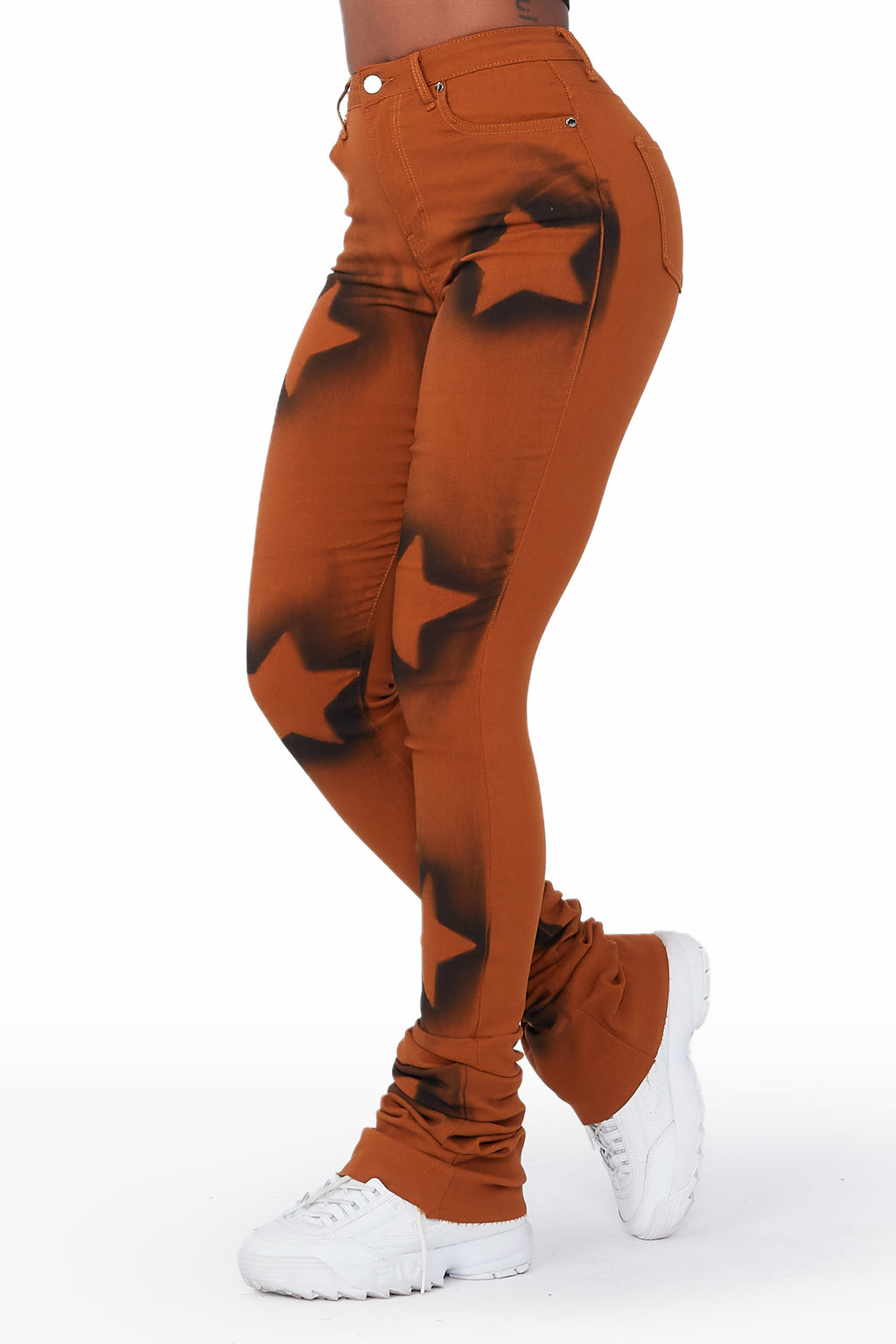 Stars In My Eyes Mustard Super Stacked Jean