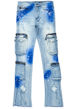 Dutton Blue/Royal Blue Super Stacked Flare Jean