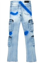 Dutton Blue/Royal Blue Super Stacked Flare Jean