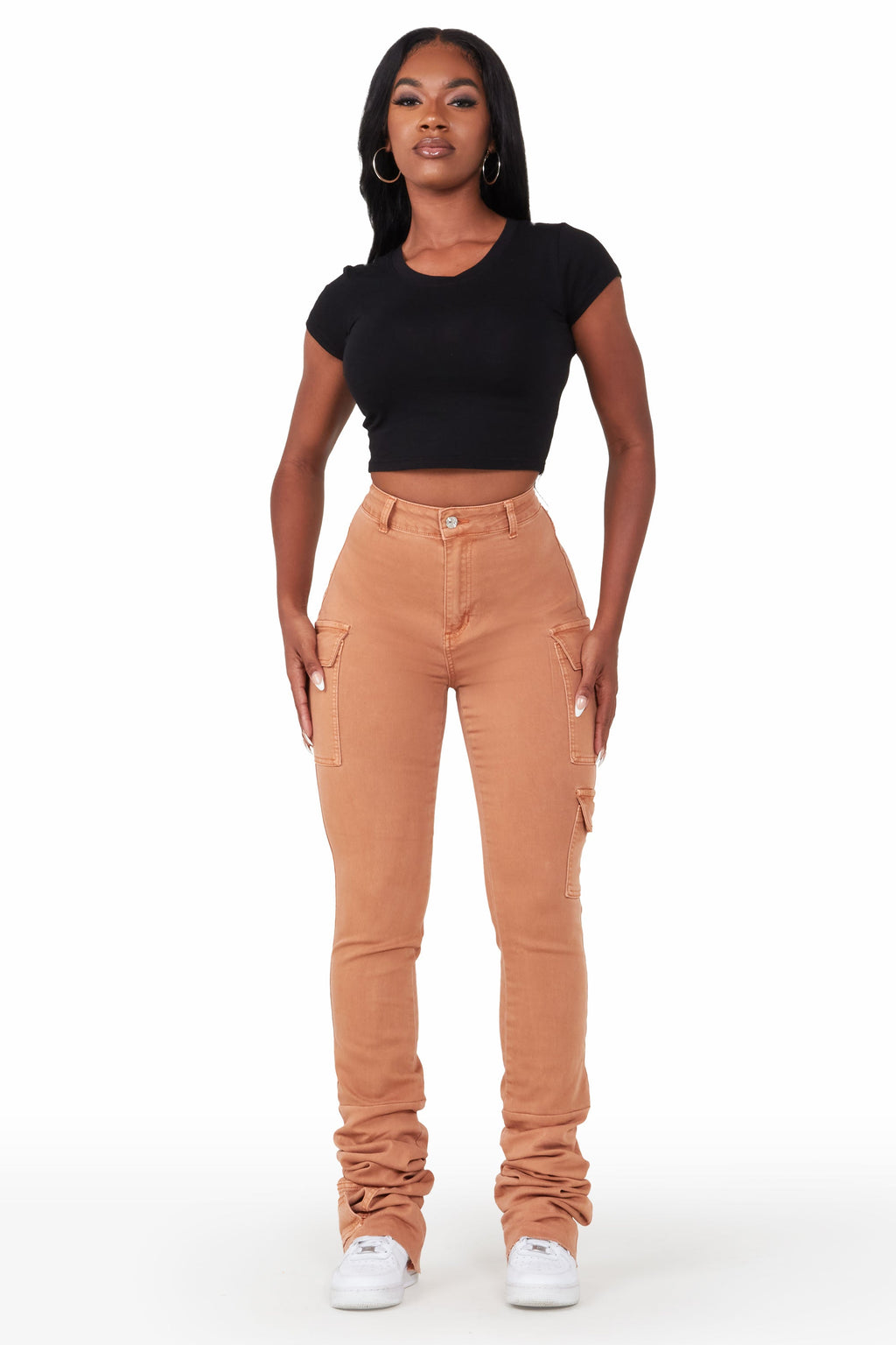 Vixen Camel Cargo Super Stacked Jean