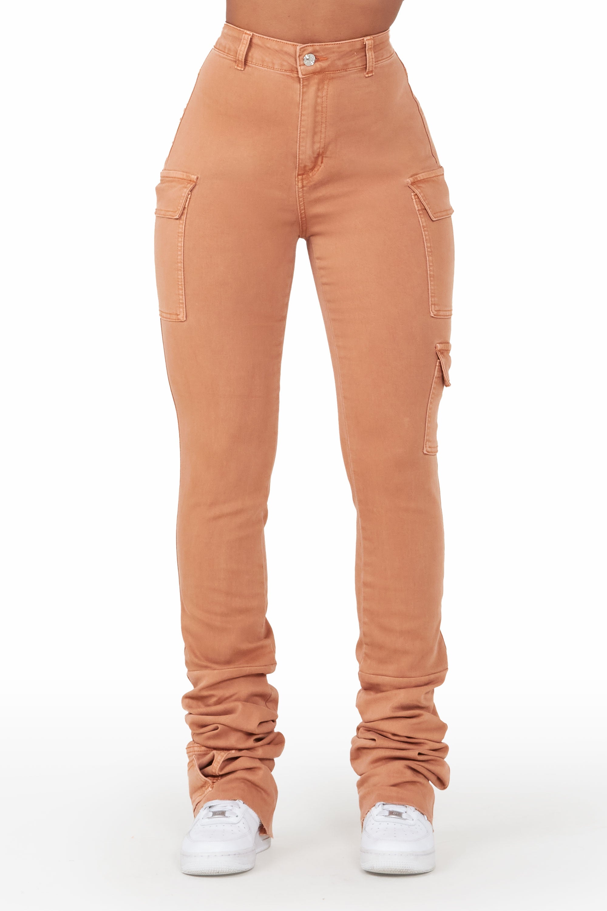 Vixen Camel Cargo Super Stacked Jean