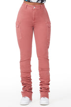 Vixen Rose Cargo Super Stacked Jean
