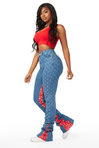 Chasing Stars Med. Wash Super Stacked Jean