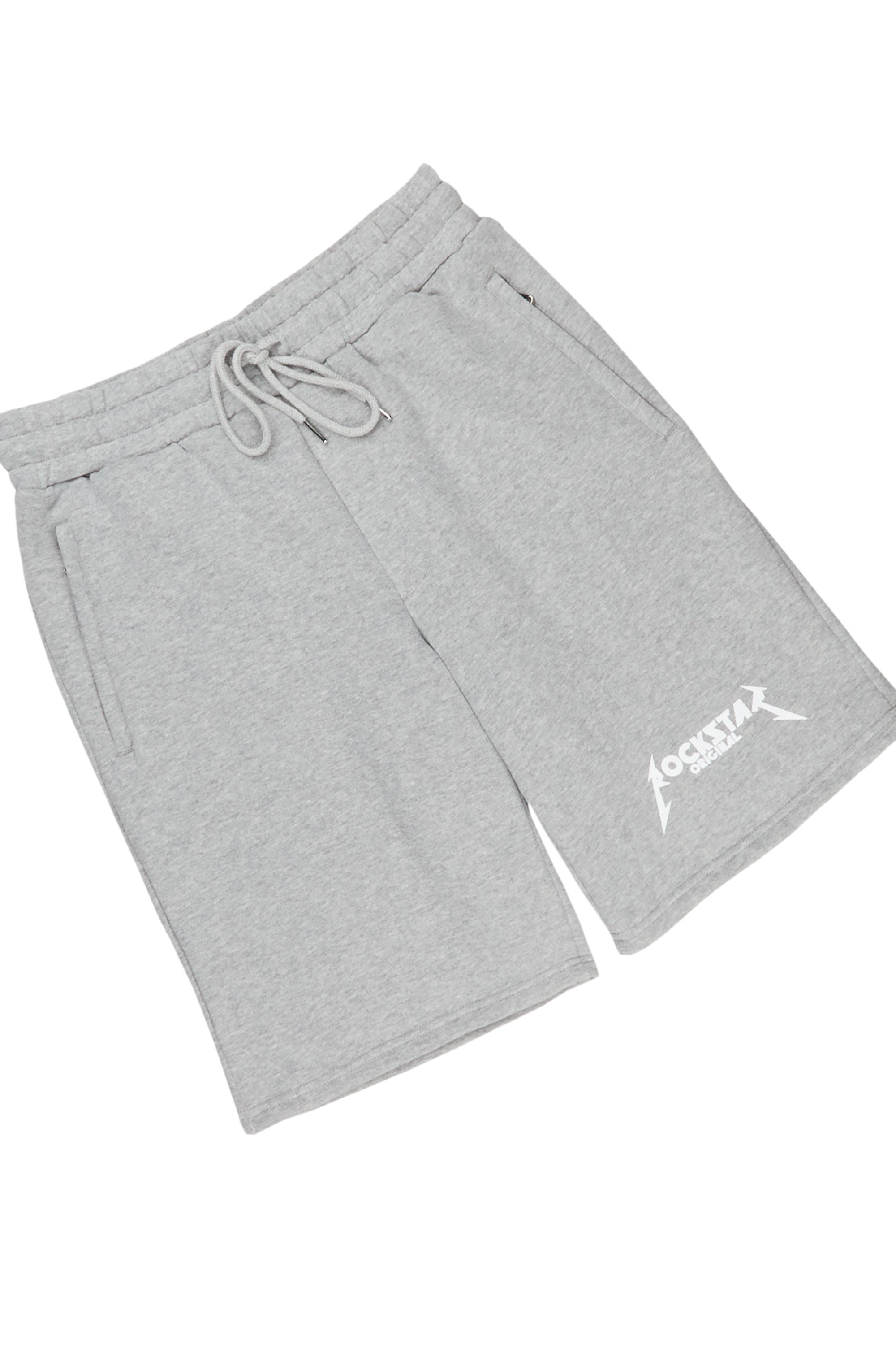 Wayan Heather Grey T-Shirt Short Set