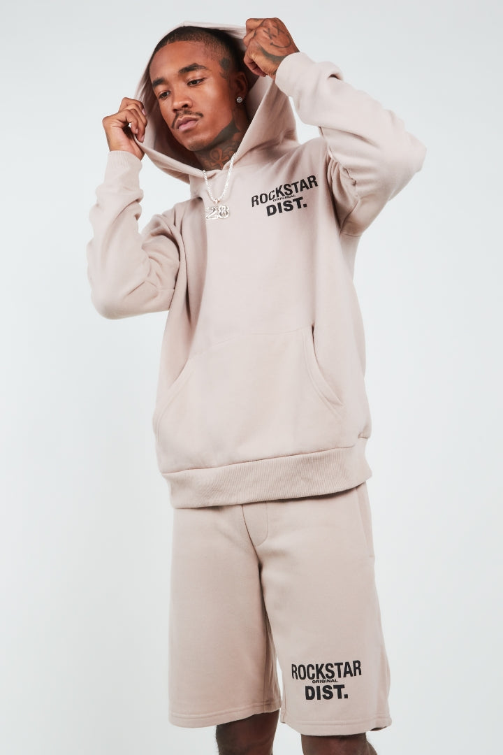 Nelly Taupe Hoodie Short Set