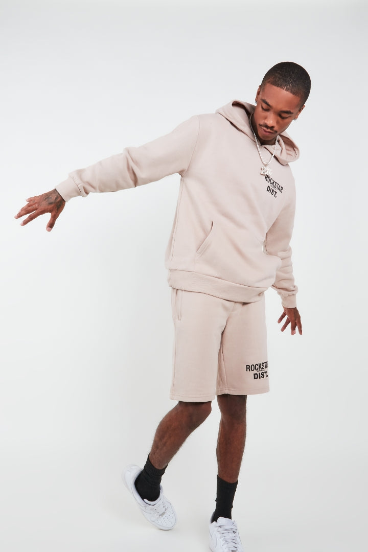 Nelly Taupe Hoodie Short Set